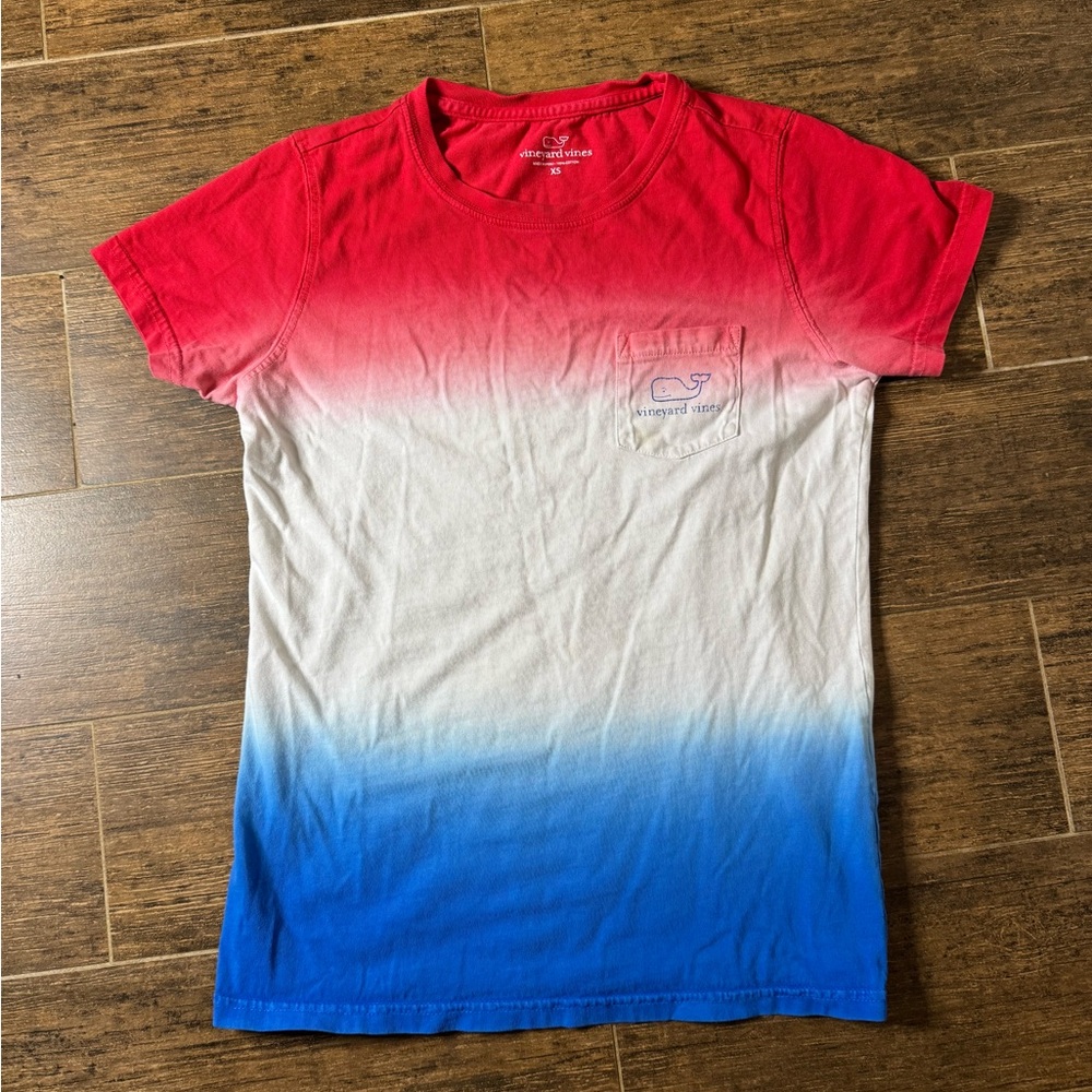 Vineyard Vines Men's Gradient Tee - Red, White, Blue